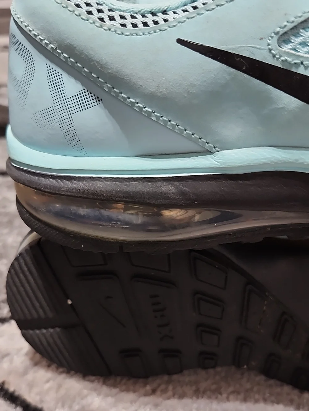 NIKE AIR MAX DEFY RN 2013 GLACIER ICE  BLUE BLACK SWOOSH ATHLETIC SHOES